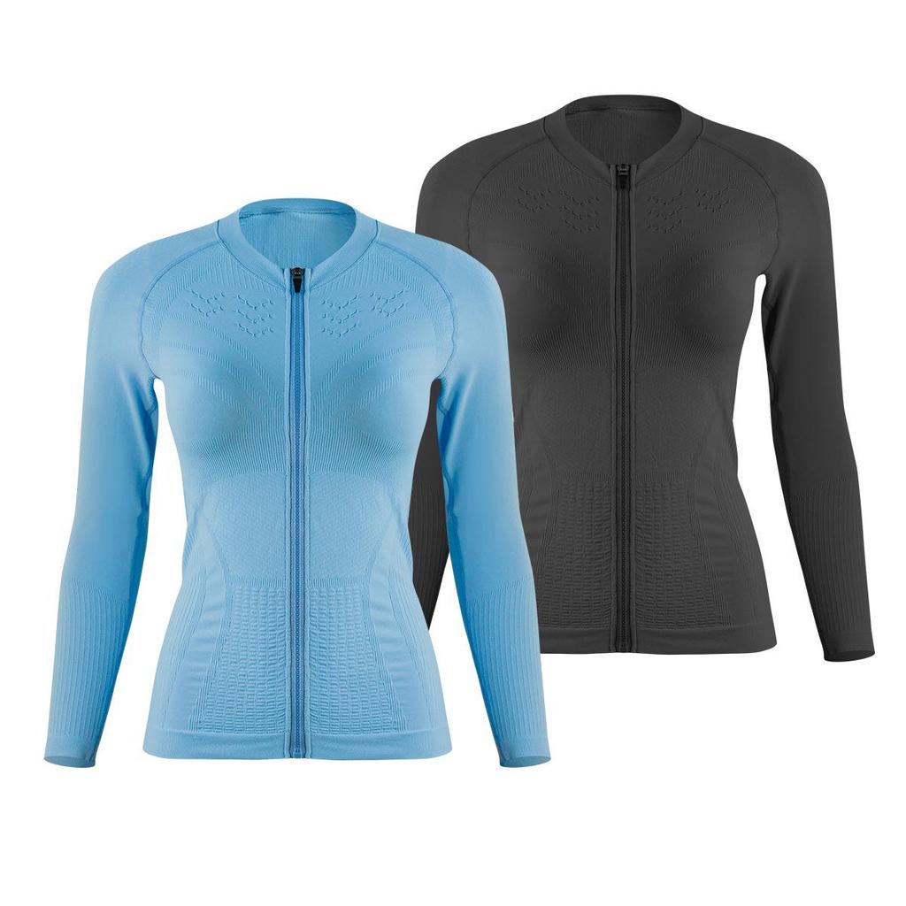 Women's Long Sleeve Cycling Jersey - Breathable, Sweat-Wicking, Zippered Sports Top for Outdoor Road and Mountain Biking