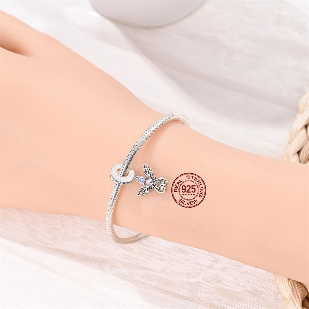 Kupfer Glänzender Zirkon Klassisch Klassische Blumenserie Charm Beads Geeignet Passend 3mm Original Charm Armband