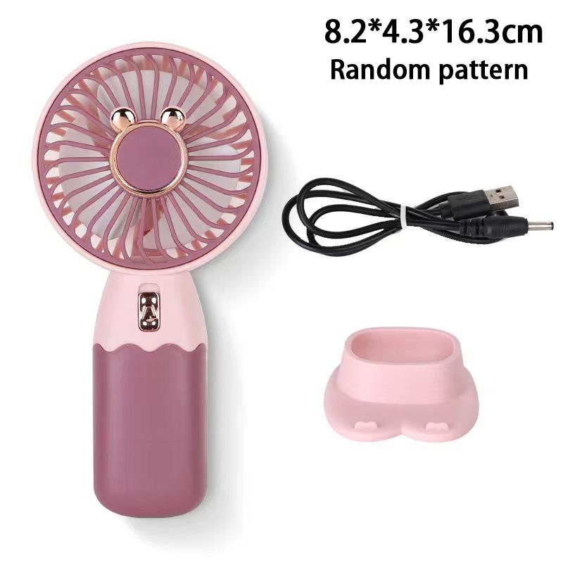 

New 2In1 Mini Electric Fan Outdoor Portable Handheld Usb Rechargeable Cooling Desk Fan With Mobile Phone Stand Function Summer