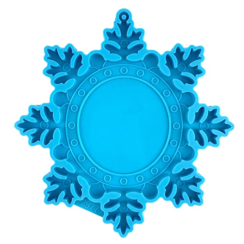 

Photo Frame Decoration Silicone Mold Snowflake Mirror Epoxy Mold Resin Casting Pendant Mold Suitable for Diy Crafts 1