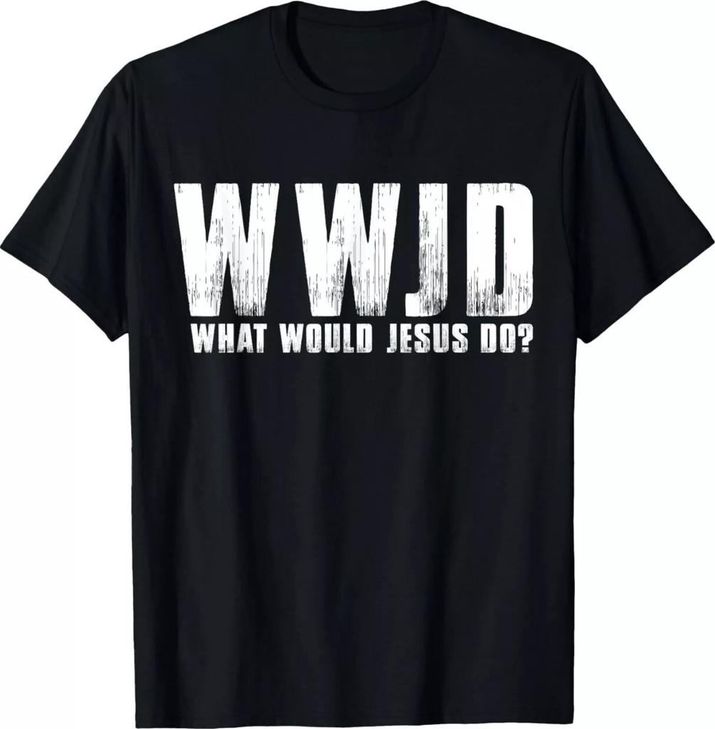 Was würde Jesus tun WWJD Christlicher Gläubiger Glaube Unisex T-Shirt