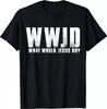 Was würde Jesus tun WWJD Christlicher Gläubiger Glaube Unisex T-Shirt