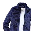 Zipper Closure Side Pockets Fleece Jacket Double Sided Velvet Stand Collar Warm