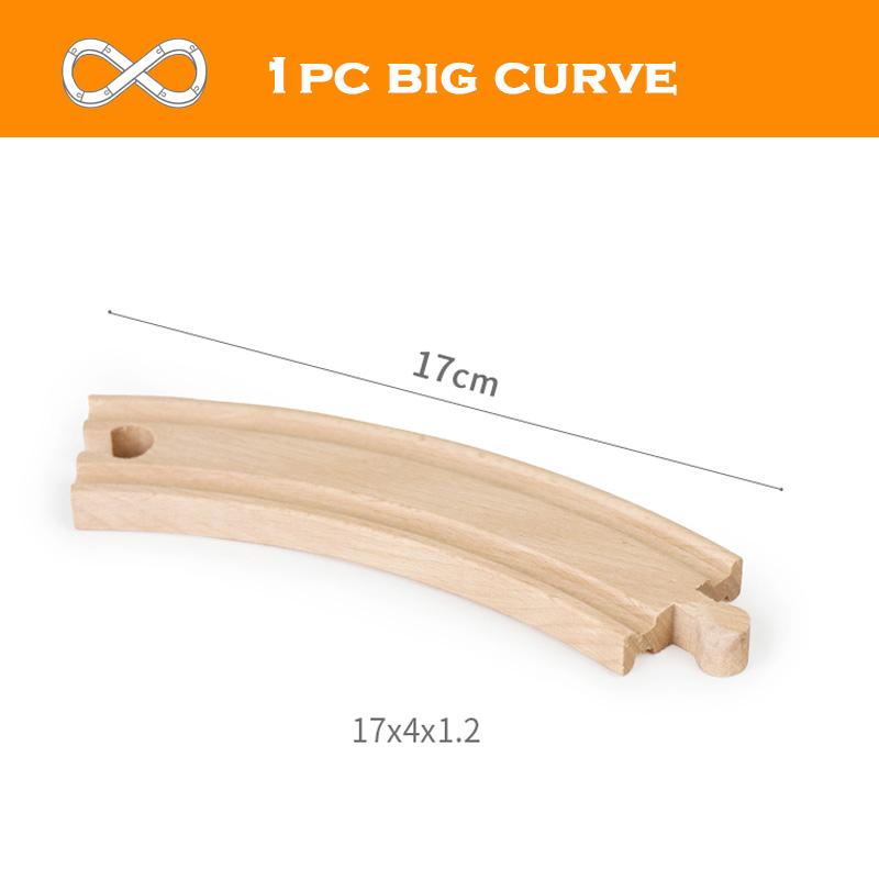 All Kinds Wooden Track Accessories Beech Wood Railway Train Track Toys Fit for Biro All Brands Wooden Tracks Toys for Kids Gifts