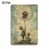 Vintage Retro Metal Tin Sign Dandelion Flower Wall Art 8x12 Inch Rustic Farmhouse Decor for Home Garden