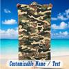 American Patriotic Theme Beach Towel Personalized Custom Name & Text Soft Quick Dry Beach Towel for Swimming Travel