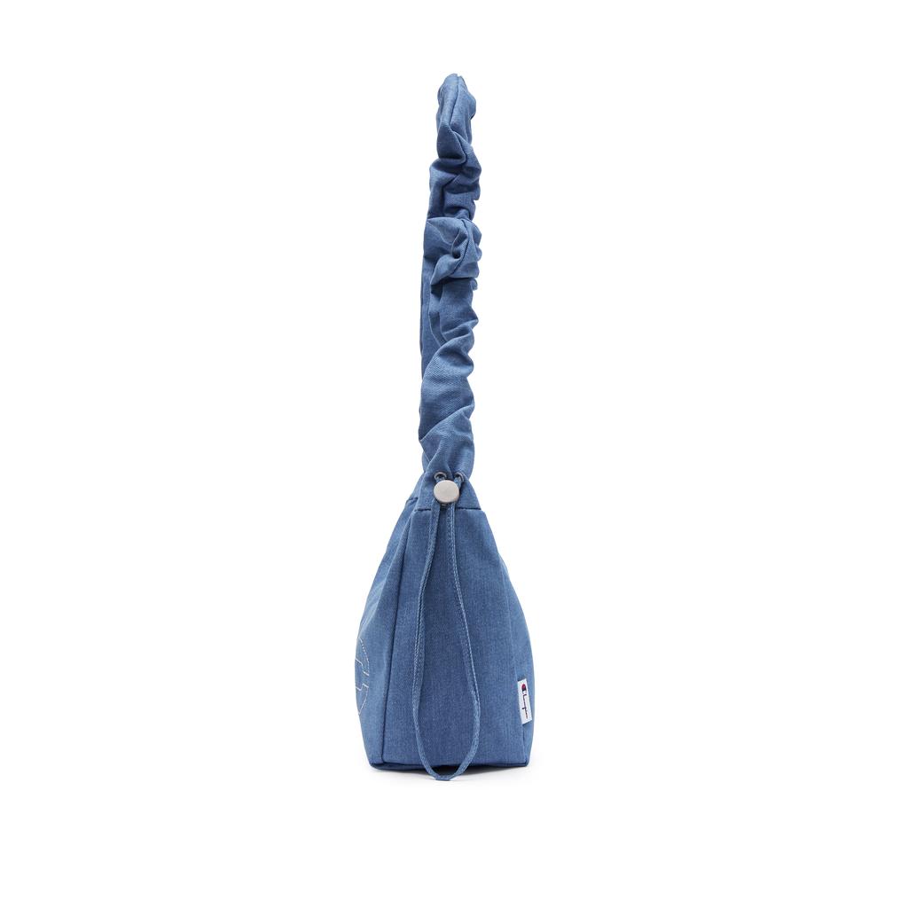 New Champion Fabric Shoulder Bag Unisex Black/Milk White/Medium Blue Denim U5AACPU32