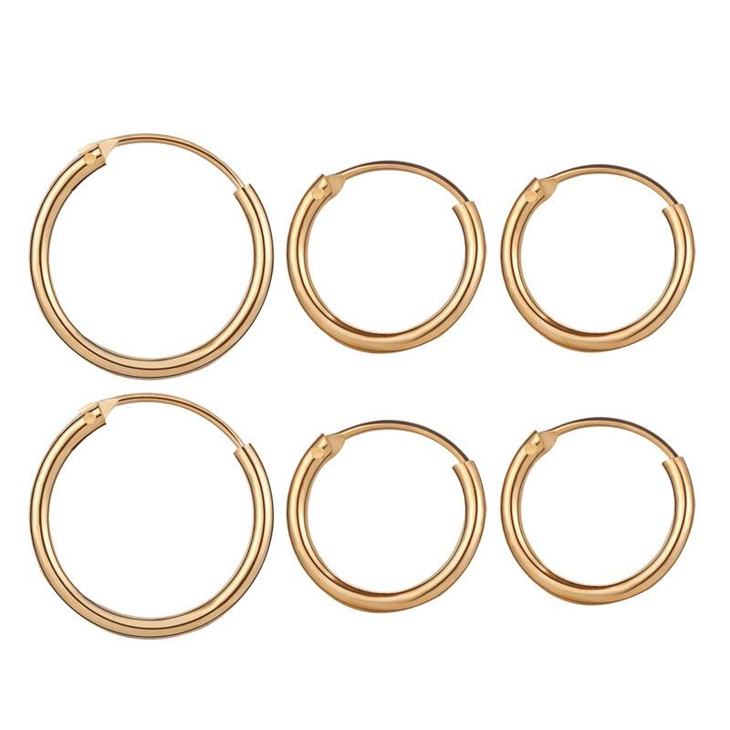 Fashion Simplicity Hoop Earrings for Women Punk Hip-Hop Gold Metal Circle Hoop Party EarringsTrend Jewelry Gift