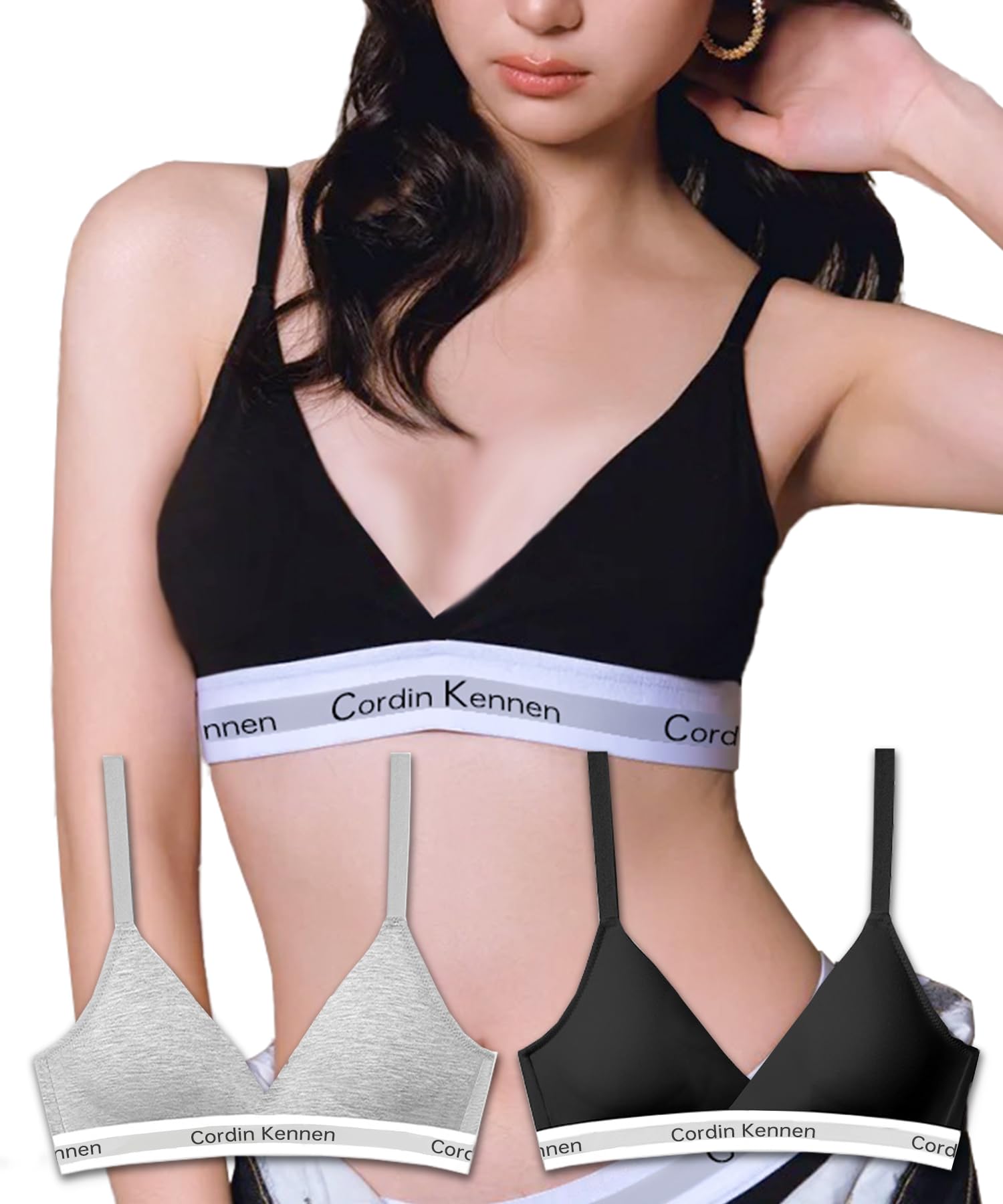 

Night Set of Highly Soft to the 24 Hours a Naturally Accentuates the Curves of Your Breasts [ArBuMIng] Bra, Non-Wired Underwear, Women s Bra, Cotton,