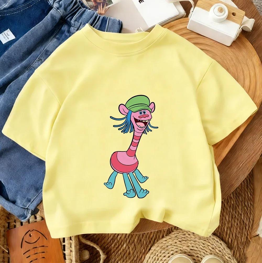 2026 Summer Tross Fashion Cute Print Summer Casual Cute Cotton Comfortable Short Sleeved Top for Boys and Girls