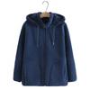 Autumn Winter Fleece Coat Women Thicken Warm Hoodies Sweaters Jackets Middle Age Zip-up Outerwear Casual