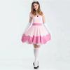 Carnival Halloween Lady Peach Princess Queen Costume Birthday Party Pink Dress Outfit Cosplay Fancy Party Dress