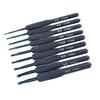 9Pcs Crochet Hooks Set Ergonomic Soft Grip Smooth Needles for Beginners Arthritic Hands Blue