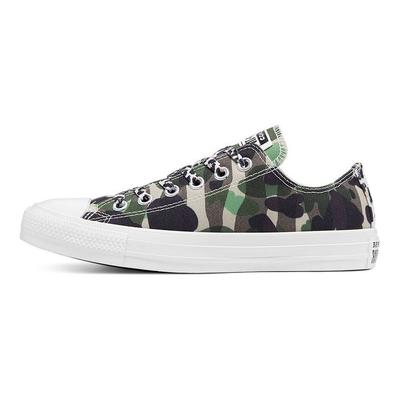 Chuck Taylor All Star Low Top Durable Breathable Canvas Shoes Women Sneakers Camouflage-Green 570780C