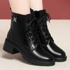 British Martin Boots for Women, New Winter Velvet Versatile Platform Short Boots, Spring and Autumn Single Boots