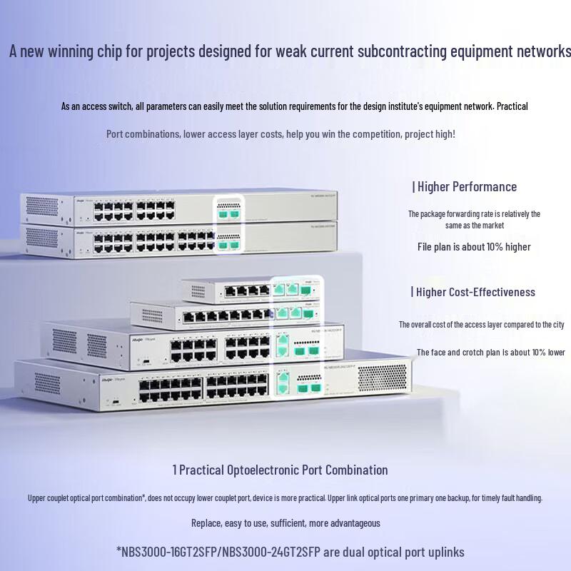 Ruijie RG-NBS3000-16GT2SFP 16-Port Gigabit Managed Layer 2 Switch