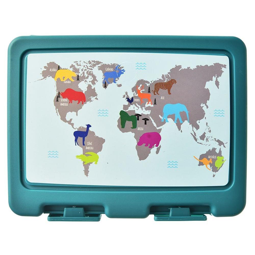 Pojemnik Śniadaniowy na Żywność Śniadaniówka Pudełko Lunchbox Sztućce