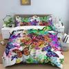 Schmetterling Bettbezug King Queen Größe Tier Floral Bettwäsche Set für Teenager Erwachsene Schöne Blume Polyester Steppdecke