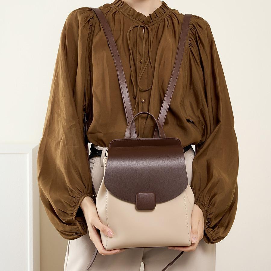 Rucsac Navetist de Capacitate Mare Rucsac de Călătorie Versatil Nou din Piele Ghiozdan Școlar pentru Studente