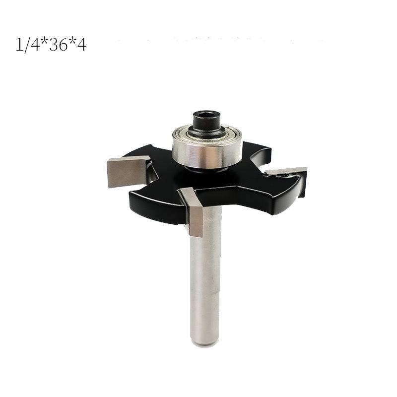 Four-Flute Ball Nose T-Cutter: Black Alloy Woodworking Router Bit for Slotting, Grooving, and Edge Trimming