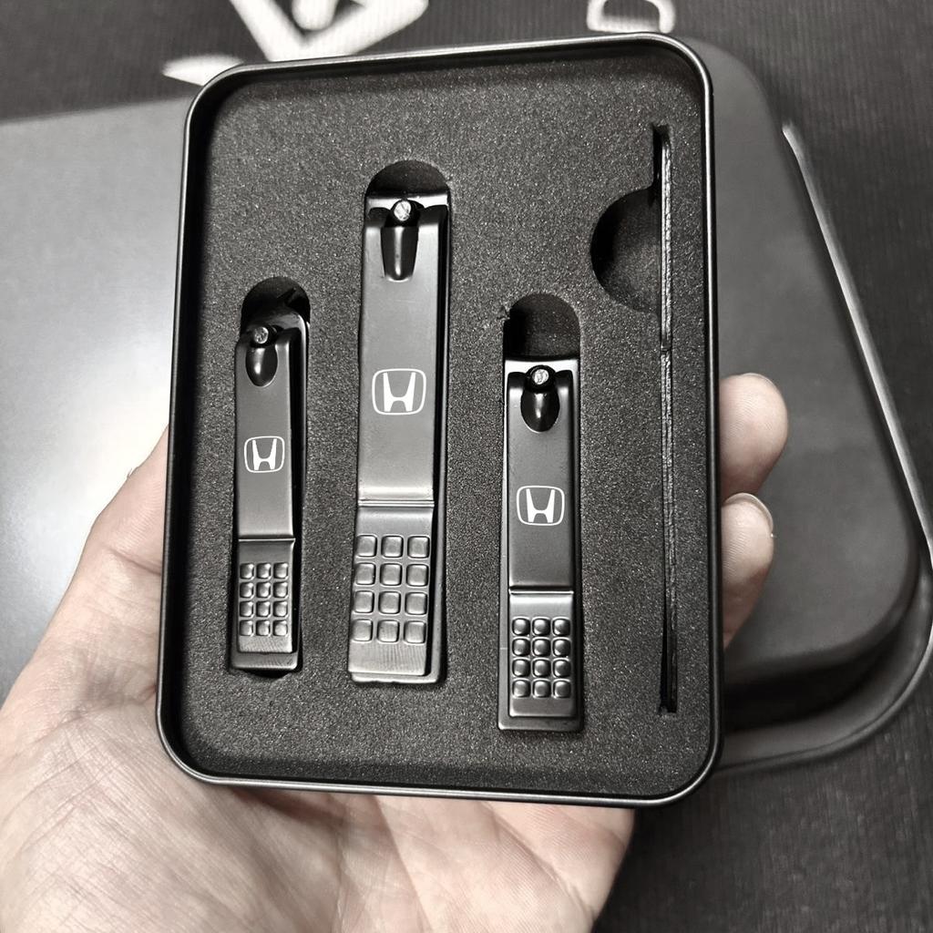 TQDX8 Car Logo Nail Clippers Manicure Beauty Tools 4 Piece Accessories For Honda Civic Accord Crosstour Spirior Odyssey Avancier UR-V