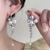 Elegant Grape Cluster and Wheat Ear Tassel Earrings for Women - Fashionable and Versatile Slimming Ear Jewelry