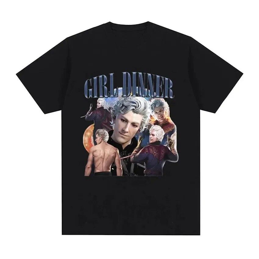 Retro Astarion Halsin Baldurs Gate 3 Unisex Women Print Tee Cotton T Shirt Short Sleeve Tshirt Fashion Oversized T-shirts Clothes