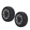 RC Car Front Wheel Tire Set Excellent Grip Rubber RC Front Tyre with Plastic Hub for WLtoys 144016 2988