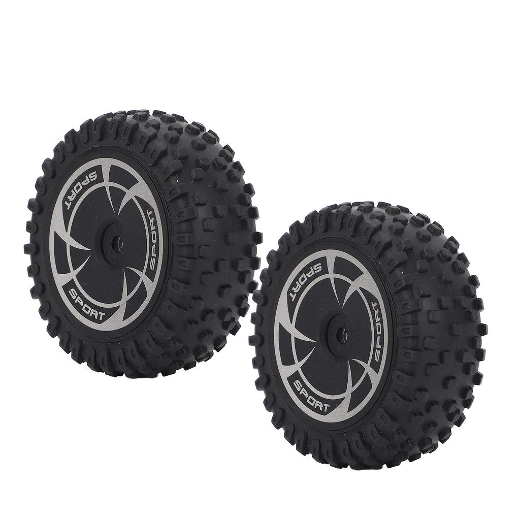 RC Car Front Wheel Tire Set Excellent Grip Rubber RC Front Tyre with Plastic Hub for WLtoys 144016 2988