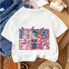 Cute Children Crew Neck Tee Stitch Popular Cartoon For Boys Girls Summer Casual Fashion Wear