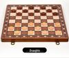 2-in-1 Wooden Folding Magnetic Chess & Checkers Board Game - Portable Tabletop Puzzle Toy