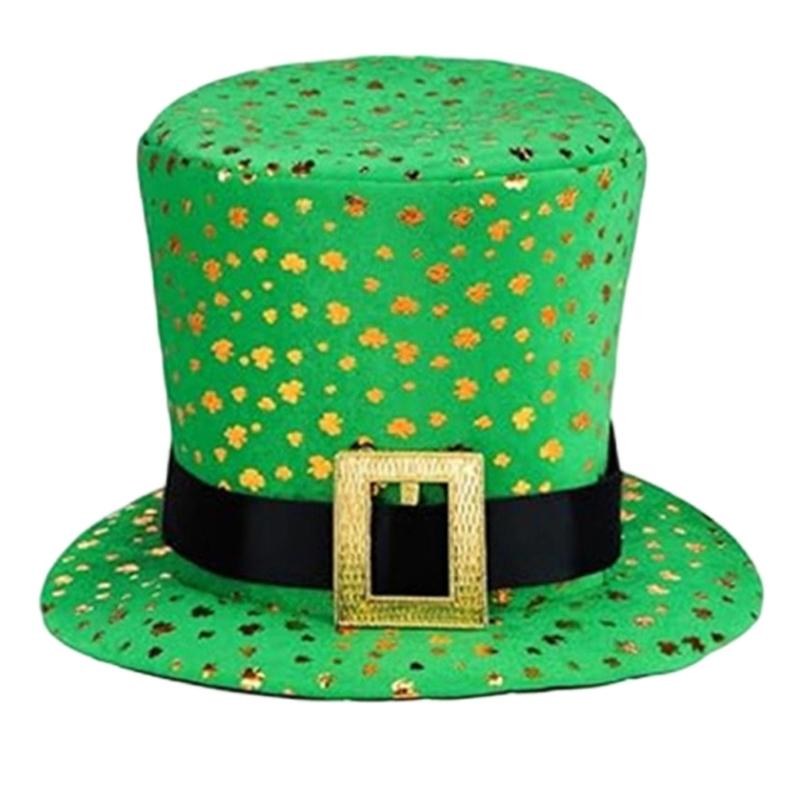 Saint Patrick Costume Set Leprechaun Hat Fakes Beard Mustache Tie Glasses for Party Costume Irish Festival Accessories