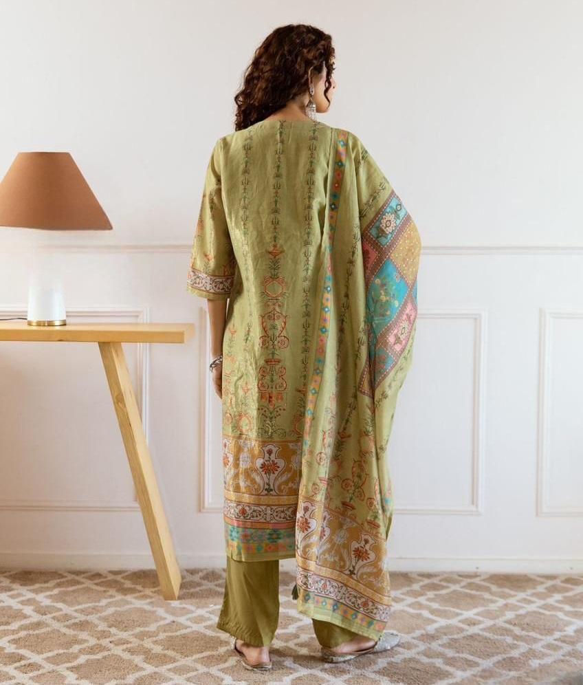 Women Indian Pakistani Designer Kurta Pant Dupatta Set Bollywood Top Tunic Kurti Salwar Kameez