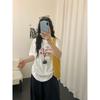 American letter printing thin short-sleeved t-shirt women's bottoming shirt 2026 spring and summer niche loose top