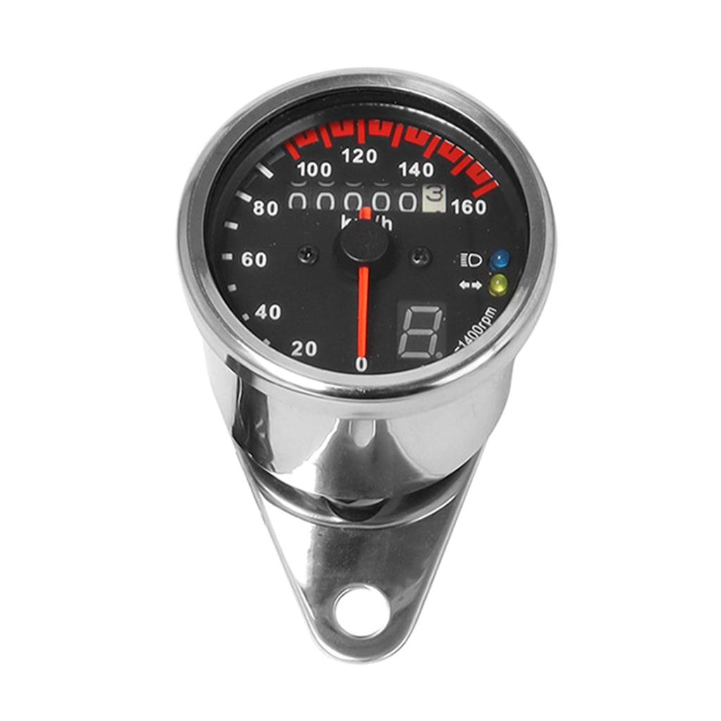 Motorsykkel kilometerteller Turteller for Iron Horse Earth Vintage Digital Speedometer LED Bakgrunnsbelyst motorsykkeltilbehør