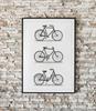 Poster Cyclist Vintage Bikes