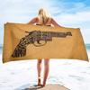 Retro Poster Microfiber Beach Towels Bath Towels Quick Dry Pool Towels Sand Free Beach Blanket for Travel Camping Vacation