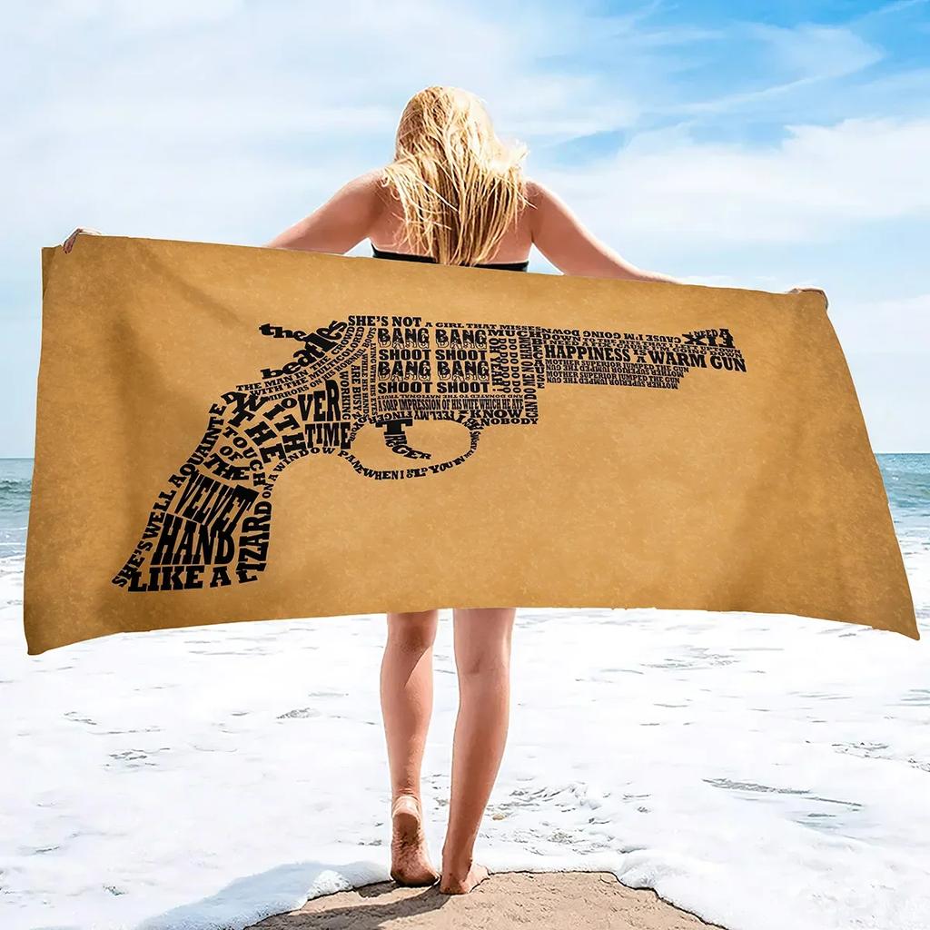 Retro Poster Microfiber Beach Towels Bath Towels Quick Dry Pool Towels Sand Free Beach Blanket for Travel Camping Vacation