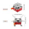 Wind Proof Burner Camping Gas Stove ,Foldable Stove Burners Outdoor Mini Portable Square Stove Windproof Furnace Burner Backpacking Hiking