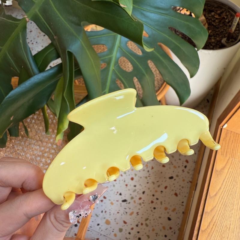 

Меняющий цвет ацетатный зажим для волос большой 10,5 см Y2K желе клипса для волос фотохромный нетоксичный минималистичный аксессуар для волос для женщин жёлтый