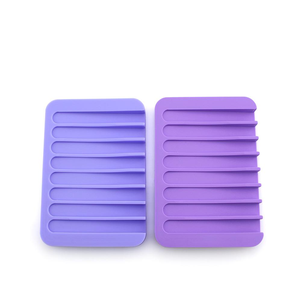 Buy 1PC Bathroom Flexible Silicone Soap Box Storage Rack Non-slip ...