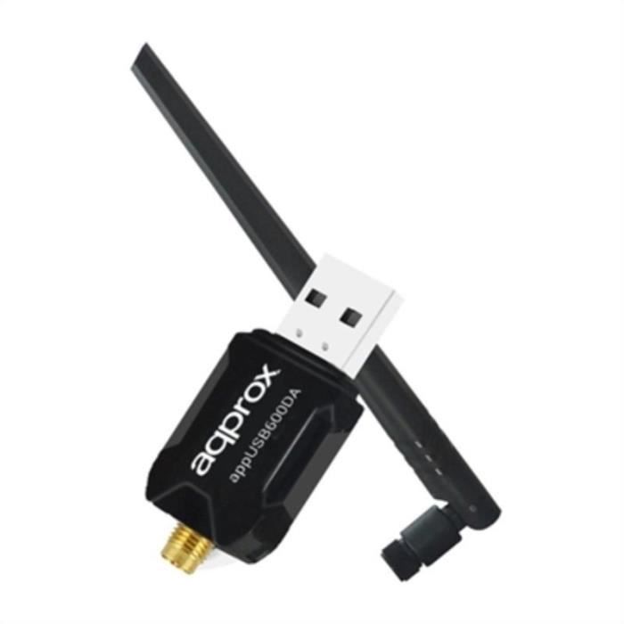 Adaptateur USB Wifi Approx! APPUSB600DA Noir - - - Approx!