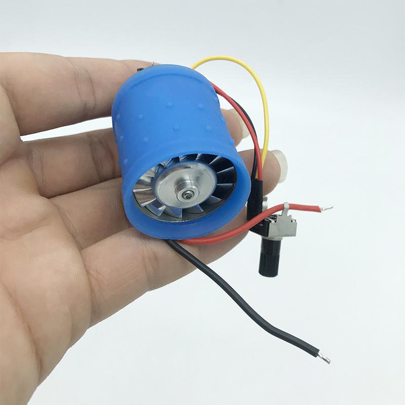 Dc 9/12/24V 5A 3.5A Mini Brushless Motor 100000Rpm High-Speed Cnc Aluminum Alloy Impeller Ducted Fan Stepless Speed Regulation