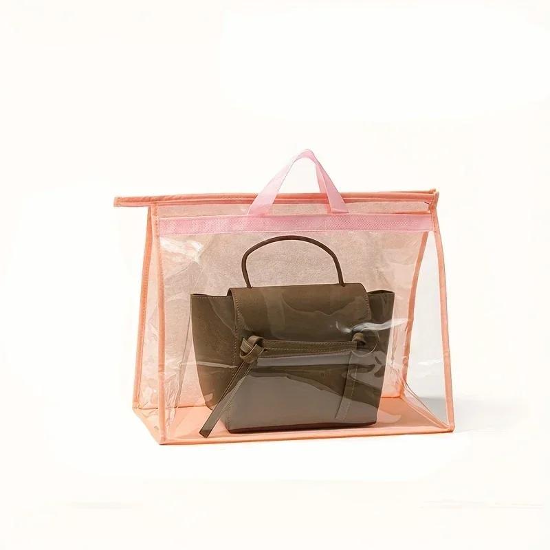 1pc-Handbag Dust Bags Clear Purse Storage Organizer For Closet, Zipper Hanging Storage Bag For Handbags