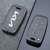HNZY1 Zinc Alloy Leather Car Remote Key Case Protection Cover Shell Fob Holder For Kia Sportage K5 K2 Sorento Optima Forte Shell Fob