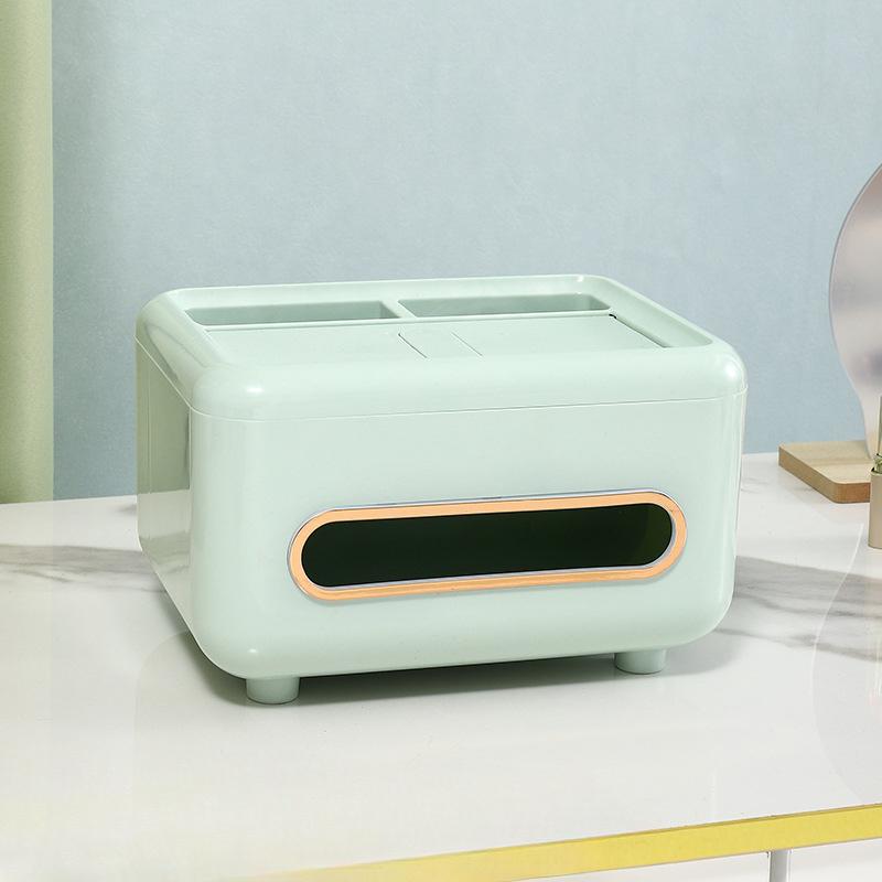 

Desktop Tissue Box Living Room Tissue Box Multi-functional Remote Control Storage Box Household Tissue Storage світло-зелений колір