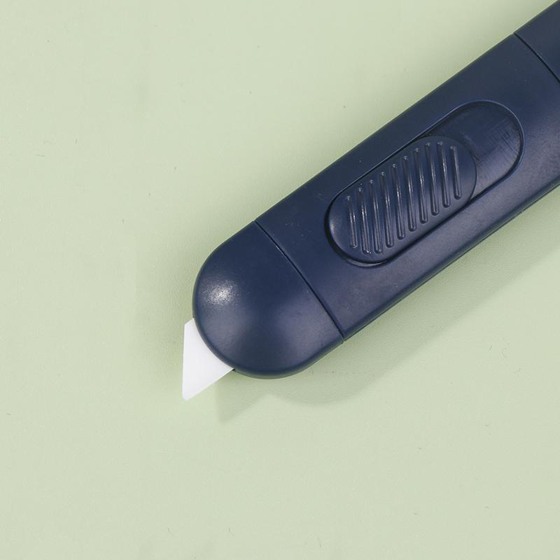 Portable Mini Ceramic Utility Knife, Safe Blades Box Packaging Opener Cutting Tools With Keychain Hang Hole, Locks Into Position