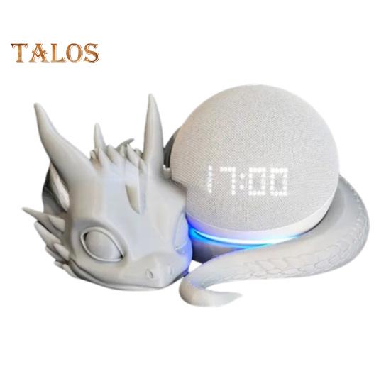 

Подставка для динамика в виде дракона, напечатанная на 3D-принтере, лежащий дракон, умная подставка для динамика, мультяшный дракон, подставка для динамика, украшение для домашнего офиса и рабочего стола белый