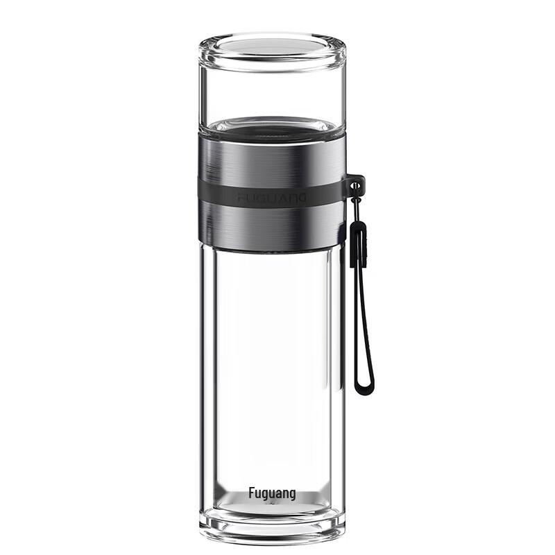 FUGUANG Platinum Tea Master Double-Layer Glass Tea Infuser Bottle