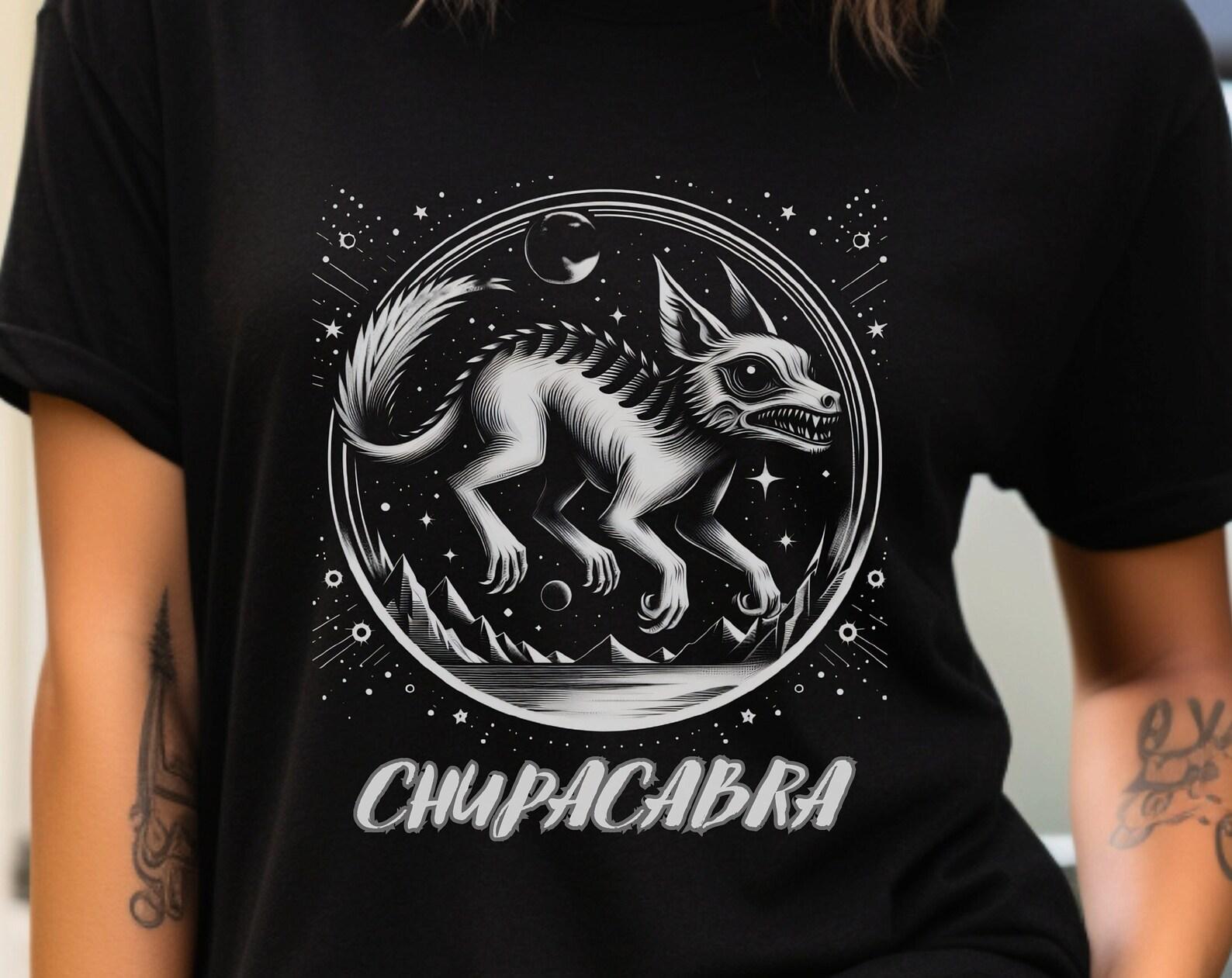 Chupacabra T-Shirt: Cryptid Graphic Tee, Mythical Creature Design S